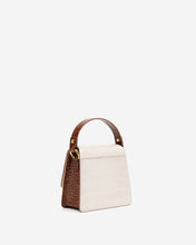 Load image into Gallery viewer, The Fae Acrylic Chain Top Handle Bag - Beige & Brown Croc