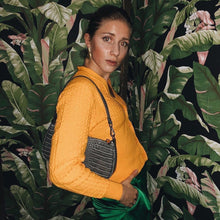 Load image into Gallery viewer, Eva Shoulder Bag - Black Croc