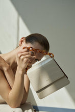 Load image into Gallery viewer, The Fae Acrylic Chain Top Handle Bag - Beige &amp; Brown Croc
