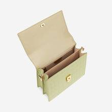 Load image into Gallery viewer, Mini Flap Bag - Sage Green Croc
