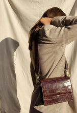 Load image into Gallery viewer, Mini Flap Bag - Brown Croc
