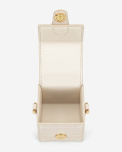 Load image into Gallery viewer, Square Mini Box - Ivory  Croc

