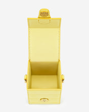 Load image into Gallery viewer, Square Mini Box - Light Yellow Croc
