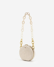 Load image into Gallery viewer, Luna Gradient Acrylic Chain Circle Shoulder Bag - Ivory Croc

